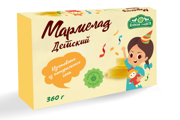 №2 Мармелад  "Детский" белевский 360г   в Рязани