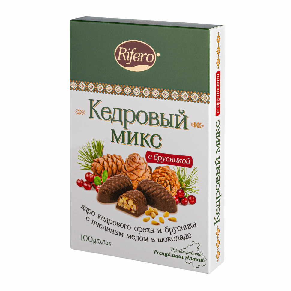  Риф и ко Конфеты "Кедровый микс БРУСНИКА" 100г    в Рязани