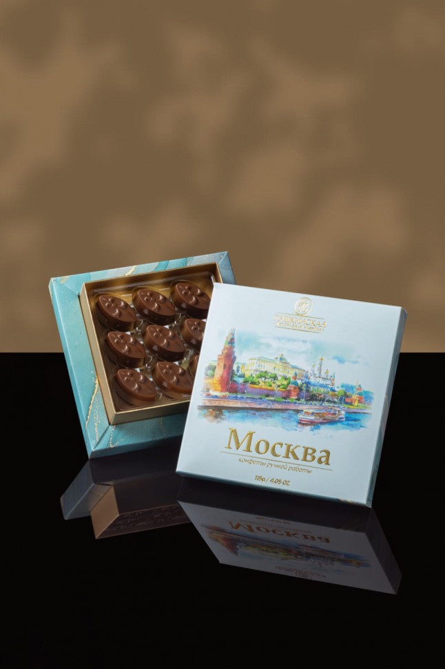  Пушкинская фабрика Конфеты Миндаль (Москва), 115г(голубая коробка) в Рязани