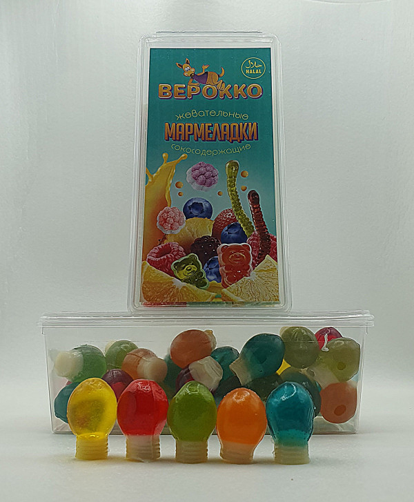 №2 Жевательный мармелад Лампочки, 250г      в Рязани